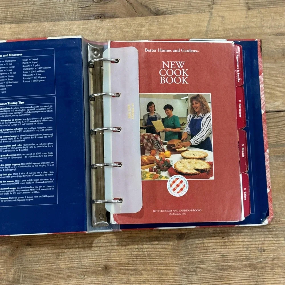 Vintage Better Homes and Gardens Cookbook: 1989 Red Checkered Binder